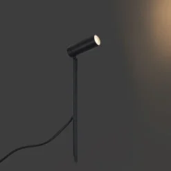 Erdspießstrahler schwarz 40cm inkl. LED Verstellbar IP65 inkl. Kabel und Stecker - Carl