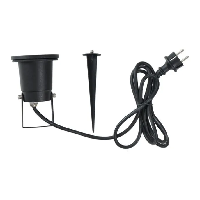Erdspießstrahler schwarz inkl. LED verstellbar IP65 mit Kabel und Stecker - Basic