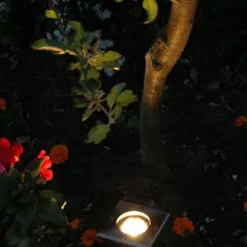 5er-Set Bodenstrahler Stahl IP65 - Basic Square