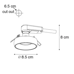 6er-Set Design-Einbaustrahler Schwarz mit goldener Innenseite - Mooning