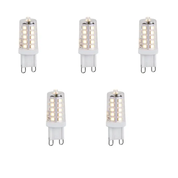 5er-Set dimmbarer G9 LED-Glühbirnen 1,2W 100lm 2700K