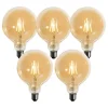 5er-Set E27 Dimmbare LED-Glühbirnen Gold G125 4,9W 450 lm 2200K