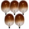 5er-Set E27 Dimmbare LED-Glühbirnen G170 Braun 4,9W 130 lm 1800K