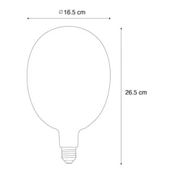 5er-Set E27 Dimmbare LED-Glühbirnen G170 Braun 4,9W 130 lm 1800K