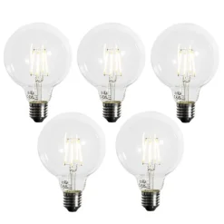 5er-Set E27 Dimmbare LED-Glühbirnen G95 5W 450 lm 3000K