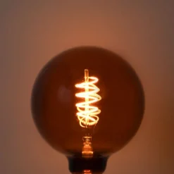 5er-Set E27 Dimmbare LED-Glühbirnen G125 Braun 4W 120 lm 1800K