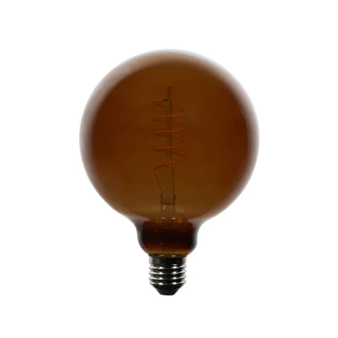 5er-Set E27 Dimmbare LED-Glühbirnen G125 Braun 4W 120 lm 1800K