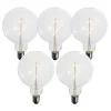 5er-Set E27 Dimmbare LED-Glühbirnen Spiralfilament G125 4W 270 lm 2200K