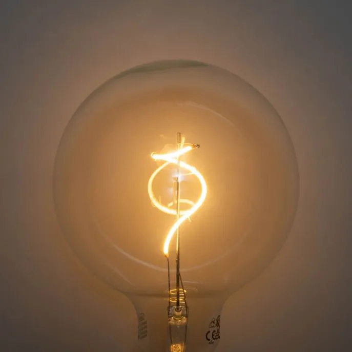 5er-Set E27 Dimmbare LED-Glühbirnen Spiralfilament G125 4W 270 lm 2200K