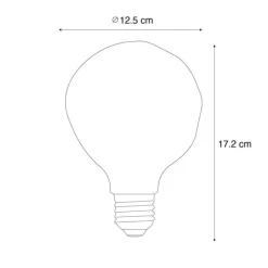 5er-Set E27 Dimmbare LED-Glühbirnen T125 Braun 4W 120 lm 1800K