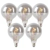 5er-Set E27 Dimmbare LED-Glühbirnen Rauch G125 4W 130 lm 1900K
