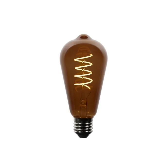 5er-Set E27 Dimmbare LED-Glühbirnen ST64 Braun 4W 100 lm 1800K