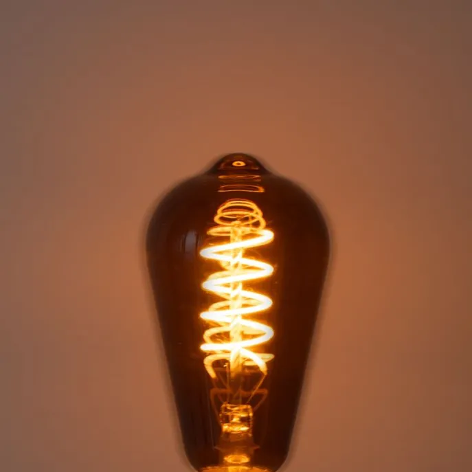 5er-Set E27 Dimmbare LED-Glühbirnen ST64 Braun 4W 100 lm 1800K