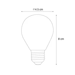 5er-Set E27 Dimmbare LED-Glühbirnen P45 Klarglas 3W 250 lm 2200K