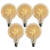 5er-Set E27 Dimmbare LED-Glühbirnen Spiralfilament Gold G125 4W 270 lm 2200K