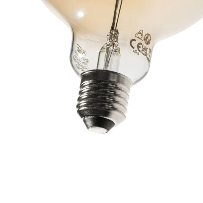 5er-Set E27 Dimmbare LED-Glühbirnen Spiralfilament Gold G125 4W 270 lm 2200K