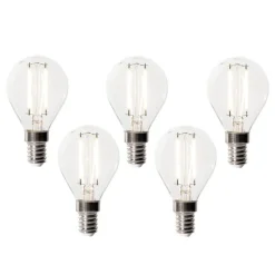 5er-Set E14 Dimmbare LED-Lampen P45 Klarglas 3W 250 lm 3000K