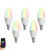 5er-Set E14 Dimmbare LED-Lampen C37 Opal 4,9W 470 lm 2700-6500K