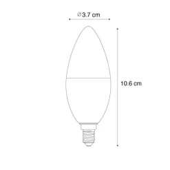 5er-Set E14 Dimmbare LED-Lampen C37 Opal 4,9W 470 lm 2700-6500K