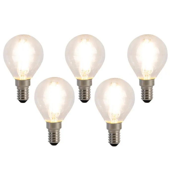 5er-Set E14 LED-Filament-Glühbirnen P45 4W 470 lm 2700K