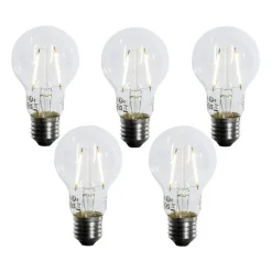 5er-Set E27 LED-Glühbirnen A60 Lux Sensor 2,5W 250 lm 3000K