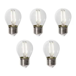 5er-Set E27 LED-Lampen P45 Dämmerungssensor 3W 250 lm 3000K