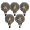 5er-Set E27 3-Stufen-Dimmbare LED-Glühbirnen Rauch G125 4W 150 lm 1900K