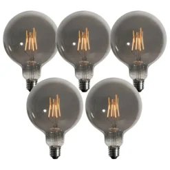 5er-Set E27 3-Stufen-Dimmbare LED-Glühbirnen Rauch G125 4W 150 lm 1900K