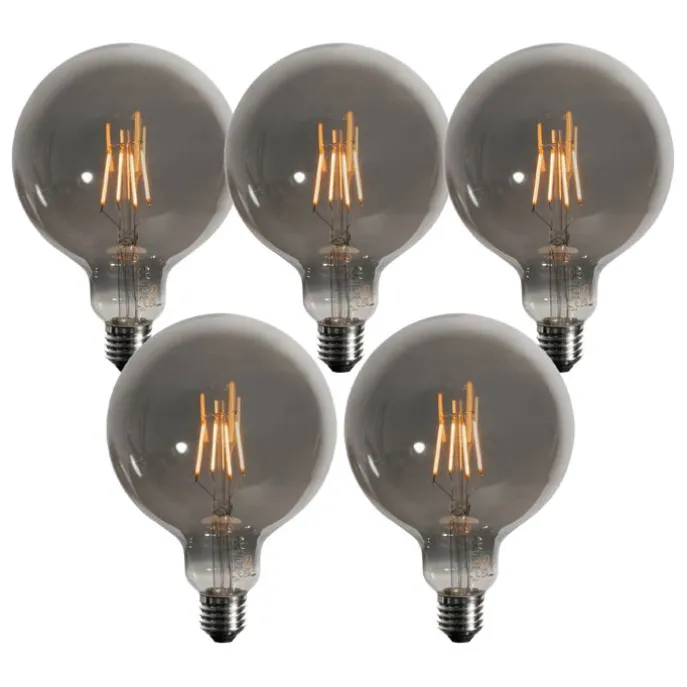 5er-Set E27 3-Stufen-Dimmbare LED-Glühbirnen Rauch G125 4W 150 lm 1900K