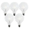 5er-Set E27 3-Stufen-Dimmbare LED-Spiralfilament-Glühbirnen G125 4W 450 lm 2700K