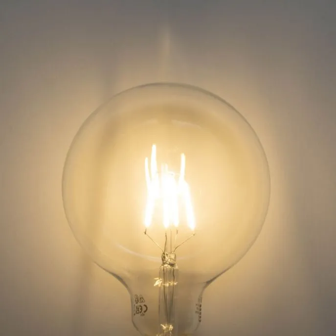 5er-Set E27 3-Stufen-Dimmbare LED-Spiralfilament-Glühbirnen G125 4W 450 lm 2700K