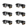 6er-Set Einbaustrahler Gunmetal GU10 70mm Schwenkbar 2-flammig - Installa