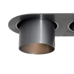 6er-Set Einbaustrahler Gunmetal GU10 70mm Schwenkbar 2-flammig - Installa