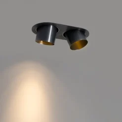 6er-Set Einbaustrahler Gunmetal GU10 70mm Schwenkbar 2-flammig - Installa