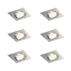 6er-Set Einbaustrahler Stahl neigbar - Lock 1