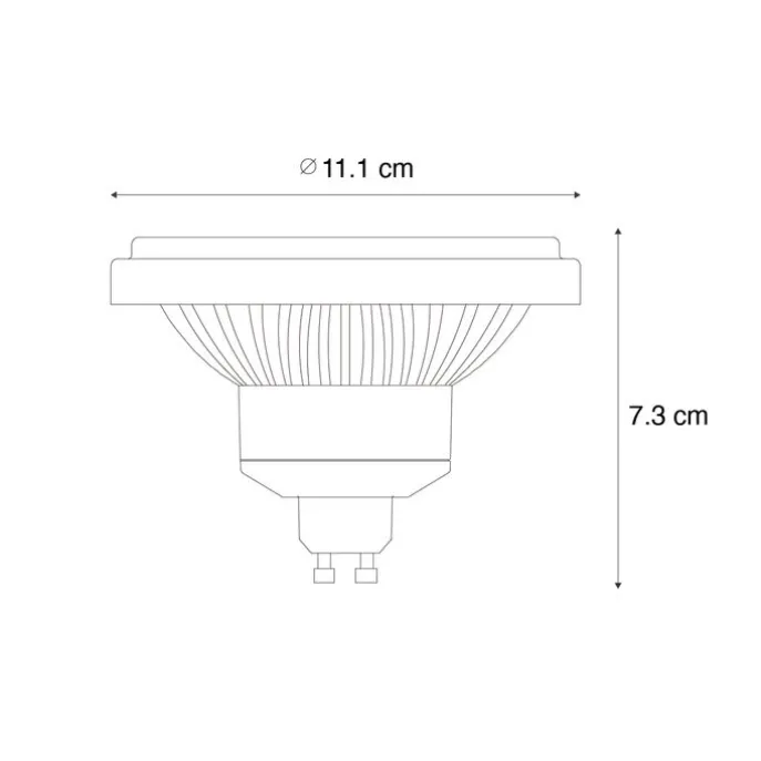 5er-Set GU10 Dimmbare LED-Lampe 111mm 10,5W 770LM 4000K