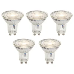 5er-Set GU10 50mm Dimmbare Kelvin LED-Lampen Klar 4,9W 400 lm 2200-3000K