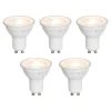 5er-Set GU10 50mm LED-Glühbirnen Klar 7,5W 800 lm 3000K