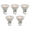 5er-Set GU10 50mm LED-Glühbirnen Klar 4,5W 360 lm 2700K