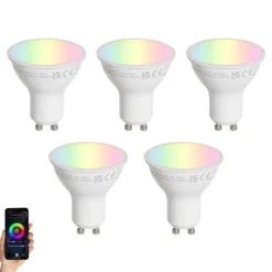 5er-Set GU10 50mm LED-Glühbirnen Klar 4,7W 400 lm 2200-2400K