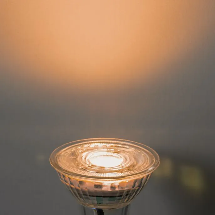 5er-Set GU10 50mm 3-Stufen-Dimmbare Kelvin LED-Lampen Klar 4,9W 450 lm 2000-2700K