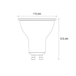 5er-Set GU10 3-Stufen-Dimmbare LED-Lampen 7W 600 lm 2700K