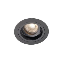6er-Set moderne Einbaustrahler Gunmetal GU10 50mm Rund Neigbar - Chuck