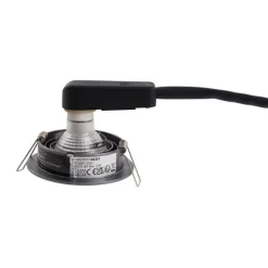 6er-Set moderne Einbaustrahler Gunmetal GU10 50mm Rund Neigbar - Chuck