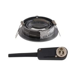 6er-Set moderne Einbaustrahler Gunmetal GU10 50mm rund schwenkbar - Rondoo