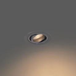 6er-Set moderne Einbaustrahler Gunmetal GU10 50mm rund schwenkbar - Rondoo