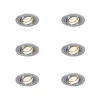 6er-Set moderne Einbaustrahler Stahl - Rondoo