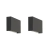 2er-Set moderne Wandleuchten schwarz - Otan