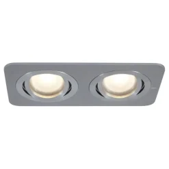 6er-Set Runde Einbaustrahler Gunmetal GU10 50mm Verstellbar IP44 2-Lichter - Alberto