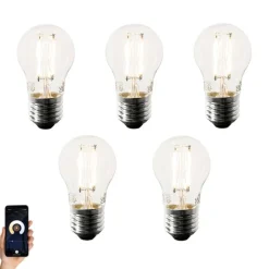 5er-Set Smart E27 LED-Glühbirnen P45 4,5W 470 lm 1800-4000K